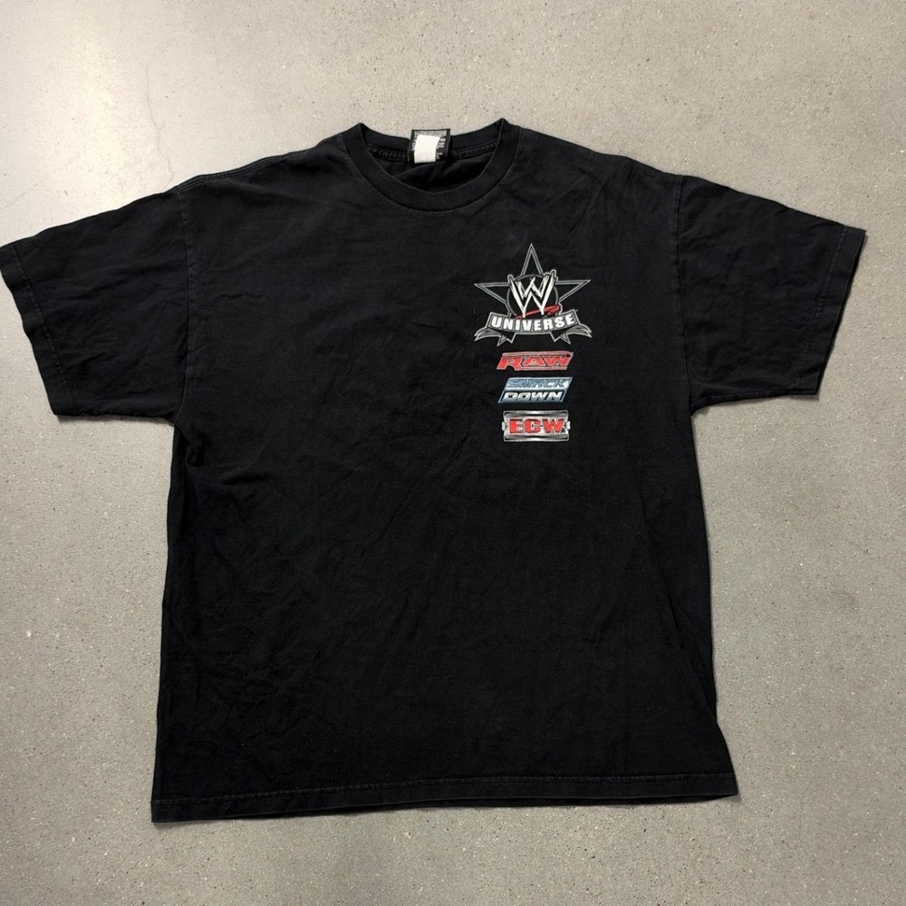 Vintage Y2K WWE Road to WrestleMania 25th Anniversary T-Shirt Mens XL Black